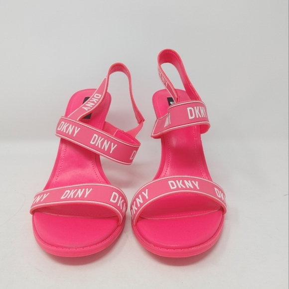 DKNY Pink Logo Slingbacks Size 9 - Picture 13 of 15